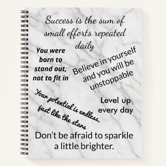 感動的引用文 ノートブック (正面)