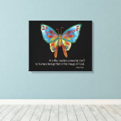 感動的引用文（バタフライキャンバス印刷） キャンバスプリント (インサイチュ (ウッドフロア))