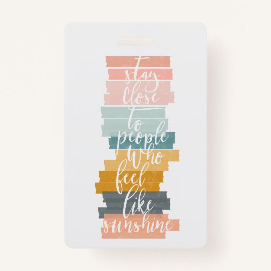 感動的引用文 バッジ (正面)