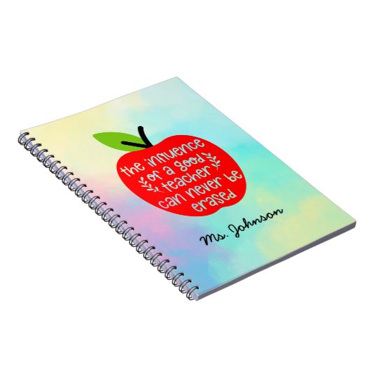 感動的引用文 |パーソナライズされた先生 ノートブック (右側)