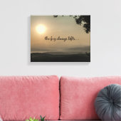 感動的引用文:フォグは常にリフト キャンバスプリント (インサイチュ (リビング))