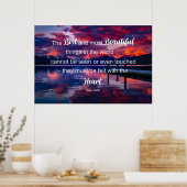 感動的引用文：ヘレン・ケラー ポスター (キッチン)