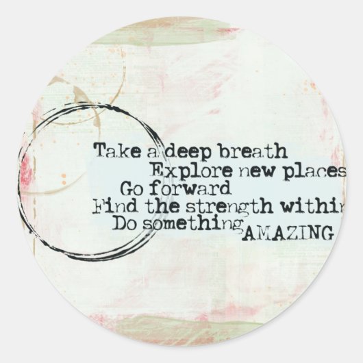 感動的引用文 ラウンドシール (正面)