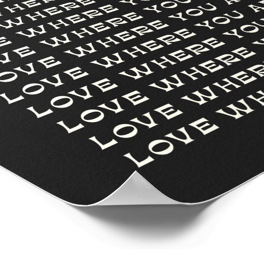 感動的引用文 |レトロ白黒タイポグラフィ ポスター (角)