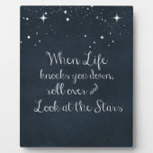 感動的引用文：人生がダウンする時 フォトプラーク (正面)