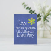 感動的引用文：人生、瞬間、息 ポストカード (スタンド正面)