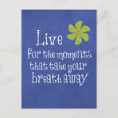 感動的引用文：人生、瞬間、息 ポストカード (正面)