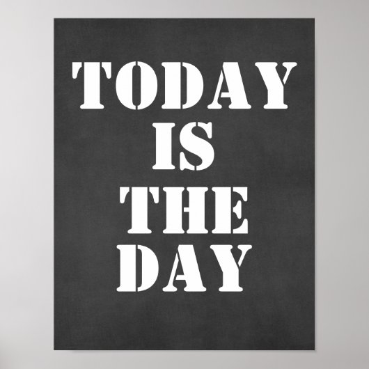 感動的引用文:今日は日 ポスター (正面)