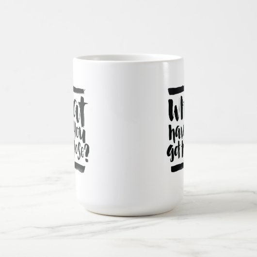 感動的引用文：何を失う得んだ？ コーヒーマグカップ (中央)