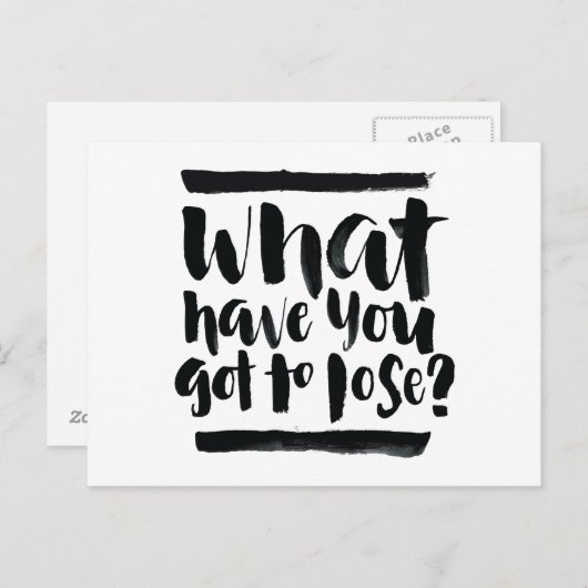 感動的引用文:何を失う得んだ? ポストカード (正面/裏面)