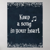 感動的引用文:保ハート内の曲 ポスター (正面)