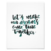 感動的引用文：夢を作ろう来.. フォトプリント            (正面)