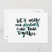 感動的引用文：夢を作ろう来.. ポストカード (正面/裏面)