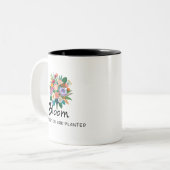 感動的引用文 – 植えられた開花 ツートーンマグカップ (正面左)