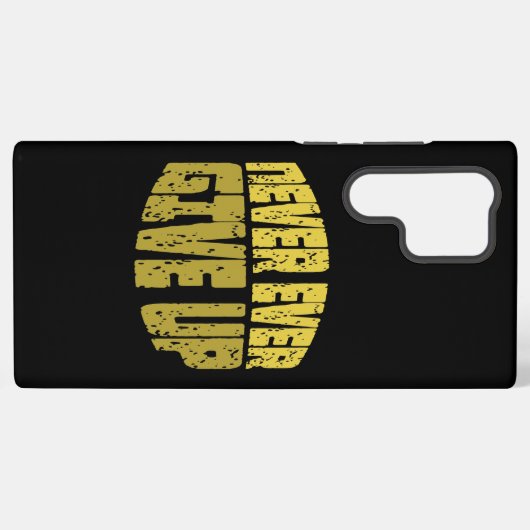 感動的引用文 – 決してアップ与えしない SAMSUNG GALAXYケース (裏面横)