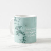 感動的引用文 |生活に対する毎日の感謝 コーヒーマグカップ (正面左)