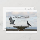 感動的引用文- – 礼儀正しさ ポストカード (正面/裏面)