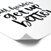 感動的引用文:秋が硬い。元気に起きなさい。 ポスター (角)