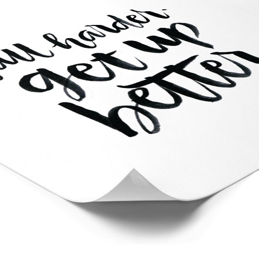 感動的引用文:秋が硬い。元気に起きなさい。 ポスター (角)