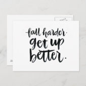 感動的引用文:秋が硬い。元気に起きなさい。 ポストカード (正面/裏面)