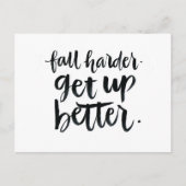 感動的引用文:秋が硬い。元気に起きなさい。 ポストカード (正面)