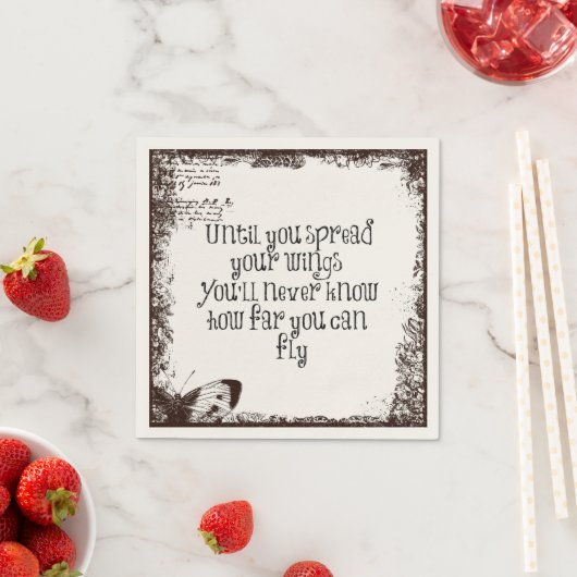 感動的引用文：翼を広げて飛ぶ スタンダードカクテルナプキン (インサイチュ)