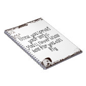 感動的引用文:翼を広げて飛ぶ ノートブック (右側)