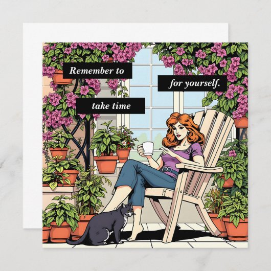 感動的引用文 | 自分で時間を取る (正面/裏面)