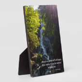 感動的引用文-自然写真5 x 7 （イーゼル付） フォトプラーク (側面)