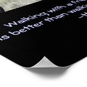 感動的引用文.2つの茶色の野生の馬ヌズリング ポスター (角)