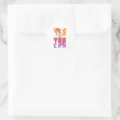 感動的引用文:YesYou Can Sticker ラウンドシール (バッグ)