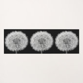 感動的引用文dandelion白黒フォト ヨガマット (裏面(横))