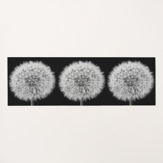 感動的引用文dandelion白黒フォト ヨガマット (裏面(横))