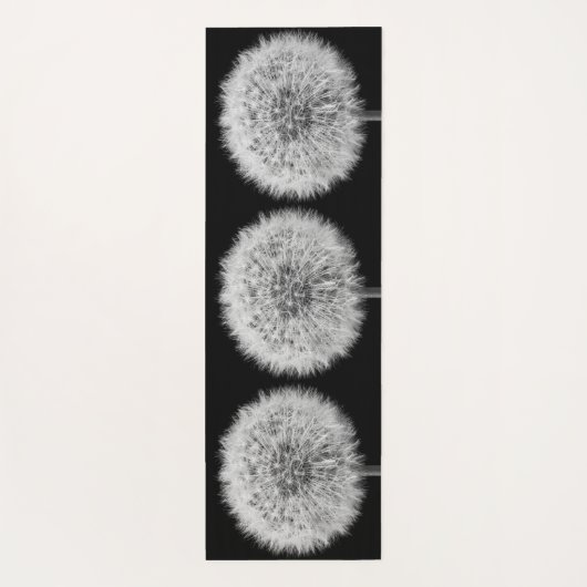 感動的引用文dandelion白黒フォト ヨガマット (裏面)
