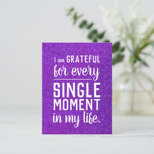 感動的引用文I Am文やる気を起こさせる ポストカード (スタンド正面)