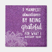 感動的引用文I Am文やる気を起こさせる マグネット (正面)