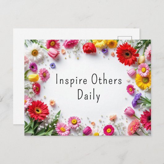 感動的引用文Officeの成功カラフル ポストカード (正面/裏面)