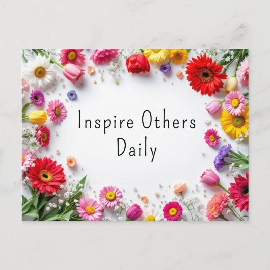 感動的引用文Officeの成功カラフル ポストカード (正面)