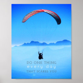 感動的引用文Paragliding Photo ポスター