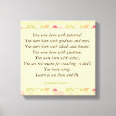 感動的引用文Rumi :潜在的な生まれCDを使用して キャンバスプリント (正面)