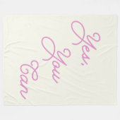 感動的引用文Yes フリースブランケット (正面(横))