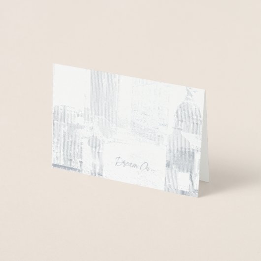 感動的後を追勇気付けられる 箔カード (正面)