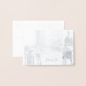 感動的後を追勇気付けられる 箔カード (封筒付き正面)