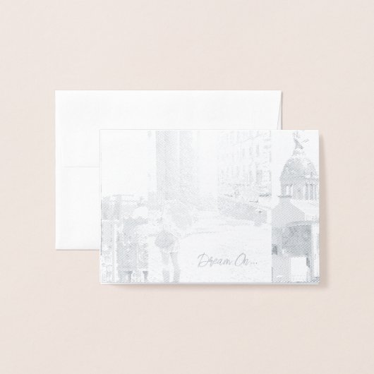 感動的後を追勇気付けられる 箔カード (封筒付き正面)