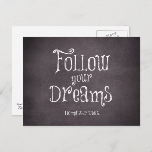 感動的後を追夢引用文 ポストカード (正面/裏面)