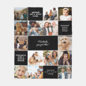 感動的心地よいカスタムメッセージと14写真 フリースブランケット (正面)