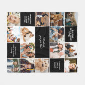 感動的心地よいカスタムメッセージと14写真 フリースブランケット (正面(横))