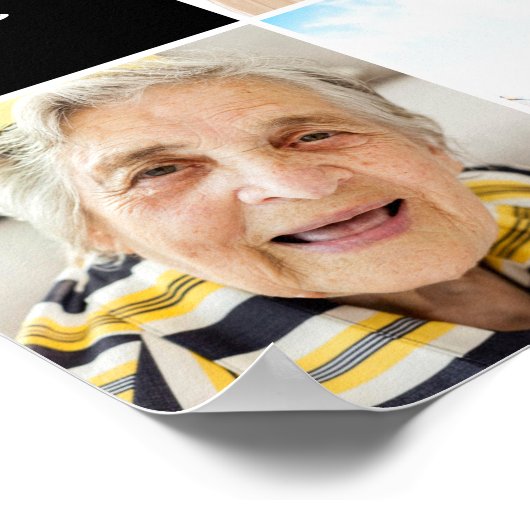 感動的心地よいカスタムメッセージと14写真 ポスター (角)