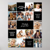 感動的心地よいカスタムメッセージと14写真 ポスター (正面)