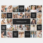 感動的心地よいカスタムメッセージと25枚 フリースブランケット (正面(横))